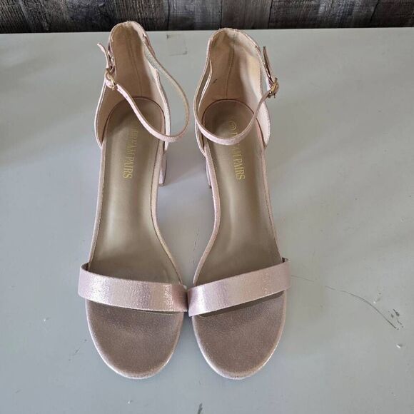 DREAM PAIRS Women Low Chunky Block Heel Sandals Ankle Strap Open Toe Dress Shoes - Picture 2 of 6